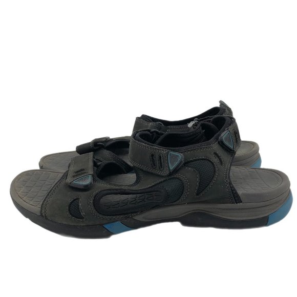 Clarks Black Leather Sandals | Breathable & Versatile main image 5